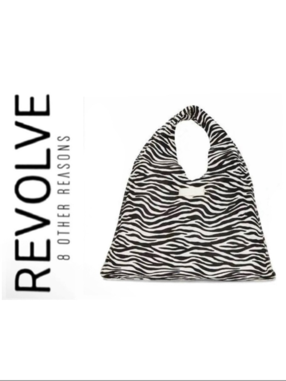 NWT Revolve x 8 Other Reasons Luxe Hobo Slouch Bag in Zebra